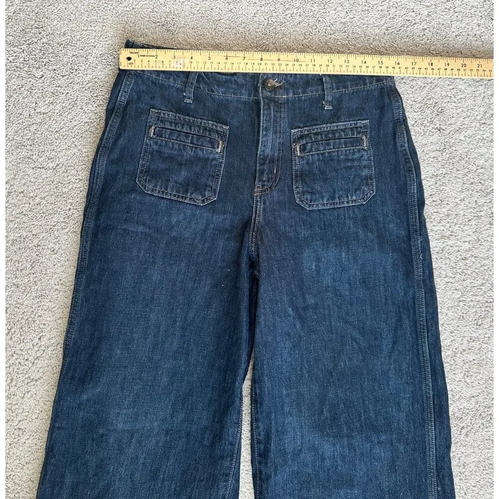 Old Navy Drapey Denim Size 14 Baggy Wide Leg High Rise Jeans - Picture 5 of 16